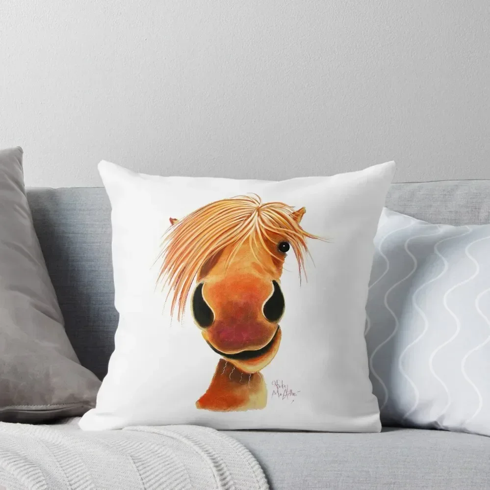

HoRSe PRiNT ' HaPPY GiNGeR NuT ' BY SHiRLeY MacARTHuR Throw Pillow Pillowcases Bed Cushions Sitting Cushion bed pillows pillow