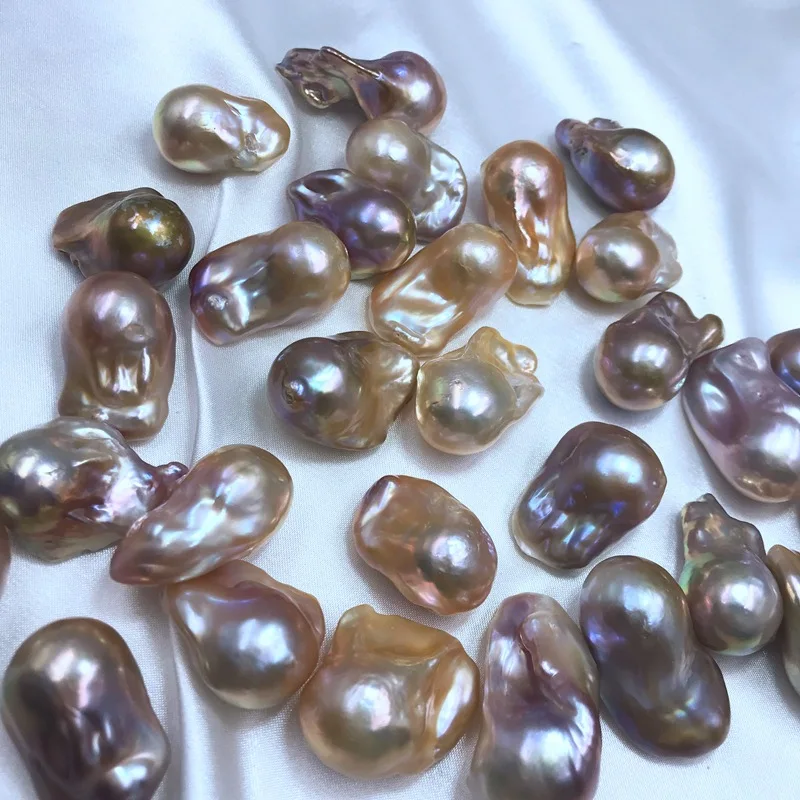 

14-20mm natural real pearl water large irregular wholesale pink purple color big size baroque freshwater loose pearls beads
