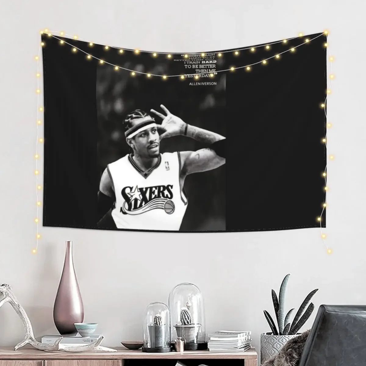 Allen Iverson poster, Philadelphia 76ers, Wall Decor for Gym, Office Decor 11 x 17 Tapestry Decor Home Tapestry