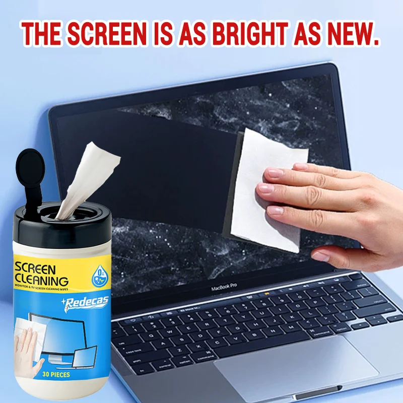 Screen & Lens Cleaning Wipes, portable for phone TV computer glasses remove fingerprints