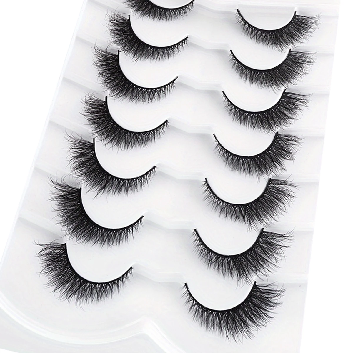 7 pares de pestañas de ojo de gato pestañas postizas de visón sintético pestañas postizas suaves naturales aspecto Natural extremo alado ojo alargado