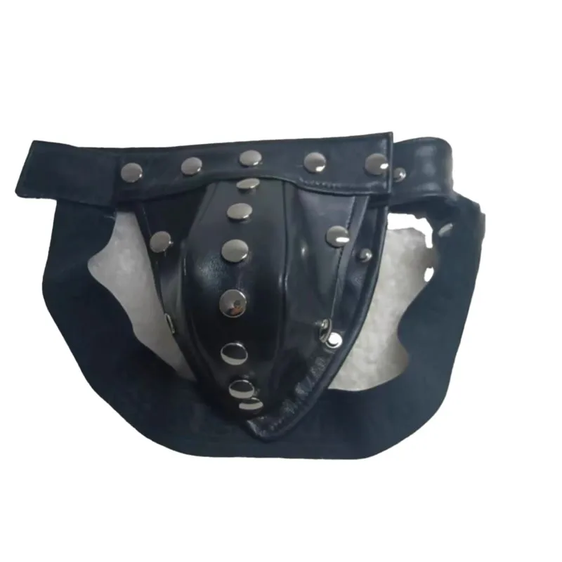 Sexy Luxury Men's Leather Thong Briefs With Convex Pouch Metal Ring Soft Tanga G-string Erotic Underwear In Contrasting Cowhide