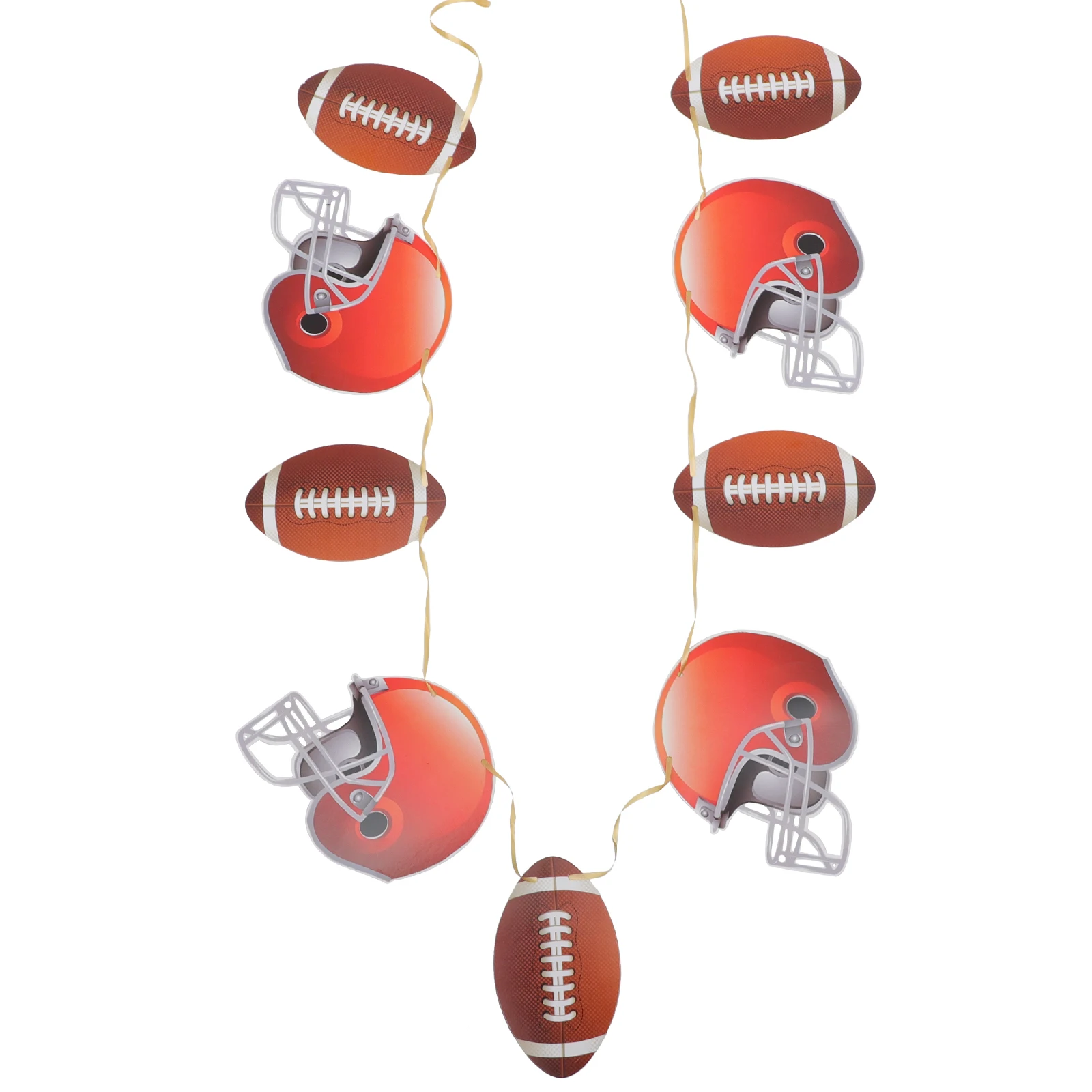 

1 Set Football Banners Rugby Game Day Hanging Sports Theme Party Decorative String Lightweight Paper Photo Prop Background Rugby