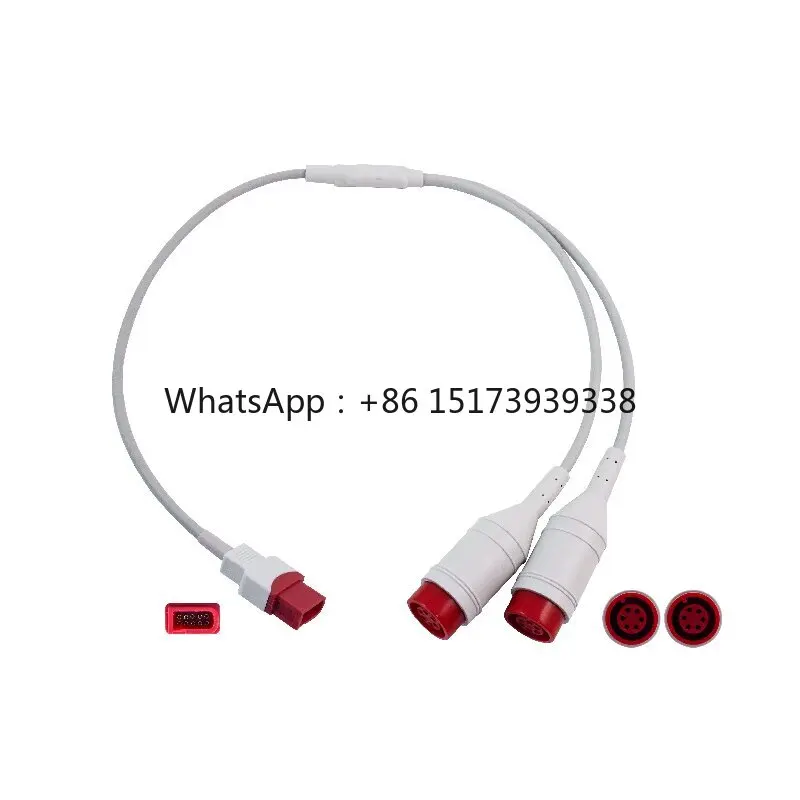 Dual-Channel Adapter Cable Compatible with Spacelabs 700-0028-00