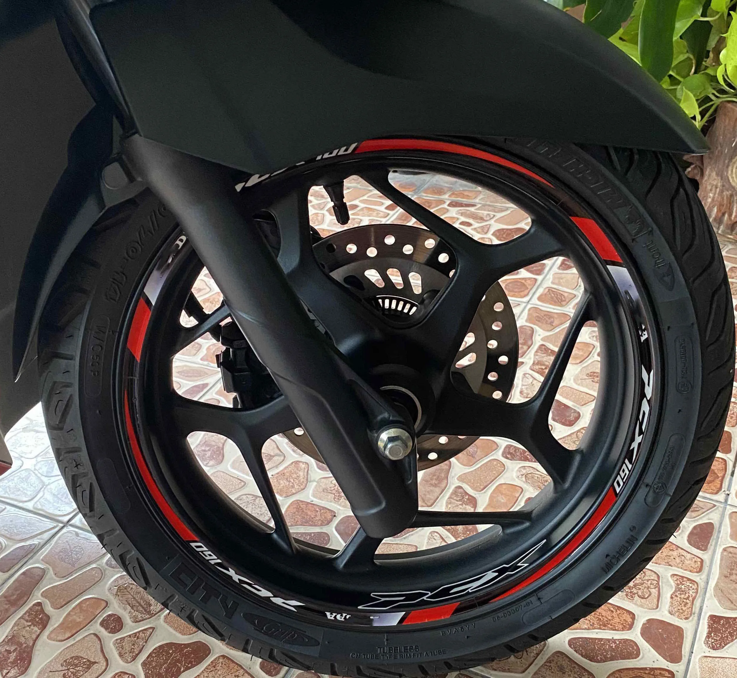 ملصق تعديل إطارات العجلات العاكسة ، شارات المحور ، الحافة ، شريط شريطي ، ملحقات الدراجات النارية da PCX125 ، hon148