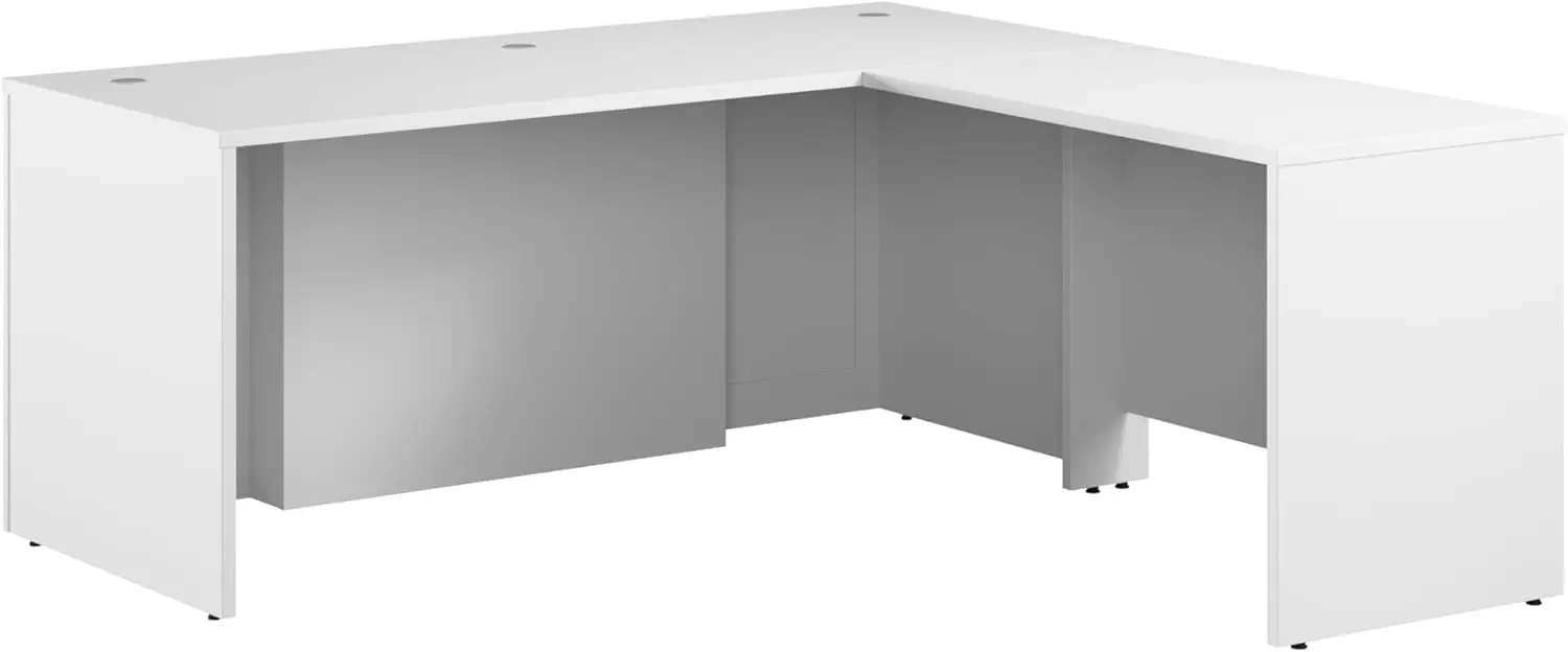 Bush Business Furniture-Mesa de ordenador grande para el hogar y la Oficina, escritorio ejecutivo en forma de L de 72W x 30D, color blanco