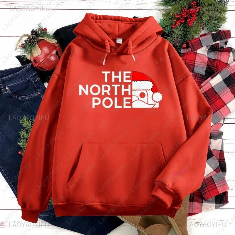 الدفء البلوز لابلاند مطابقة عطلة الأسرة القطب الشمالي عيد الميلاد سانتا البلوز مقنعين رجل إمرأة Harajuku هوديي ملابس ممتعة #3