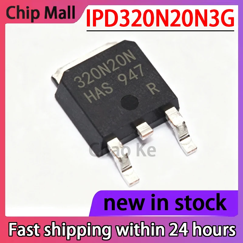 5 Stück IPD320N20N3G 320N20N TO-252 200 V/34 A MOSFET