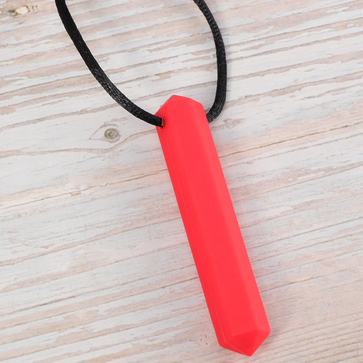 

1Pcs Baby Teething Necklace Silicone Molar Rod Pendant Red Rope 80Cm Infant Safety Teether Chewing Relief Gum Massage