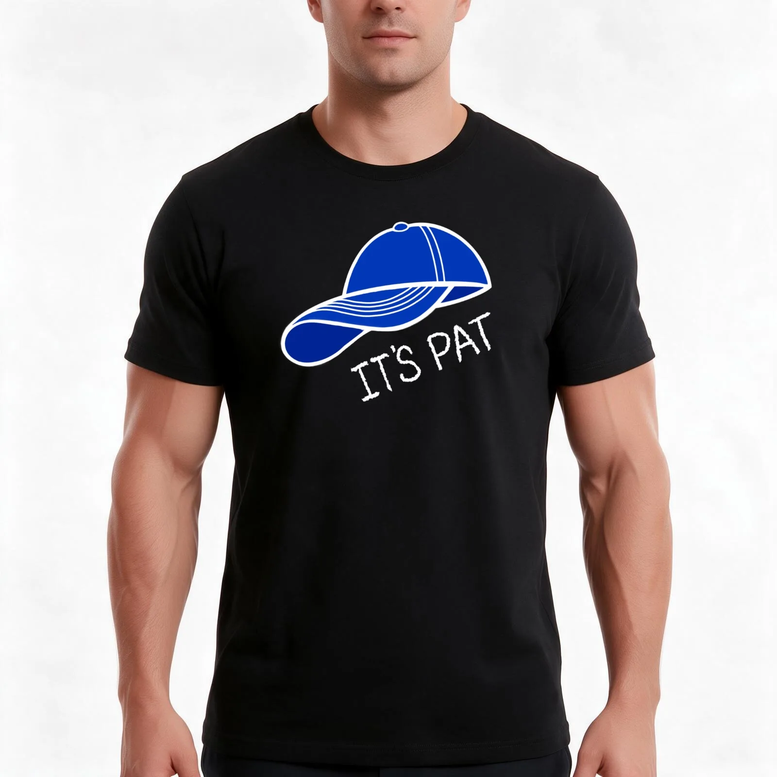 It’s Pat Official Merch T-Shirt, Summer Casual Cotton Tee, Oversized Streetwear Tops, Vintage Graphic Print, Unisex Men Women