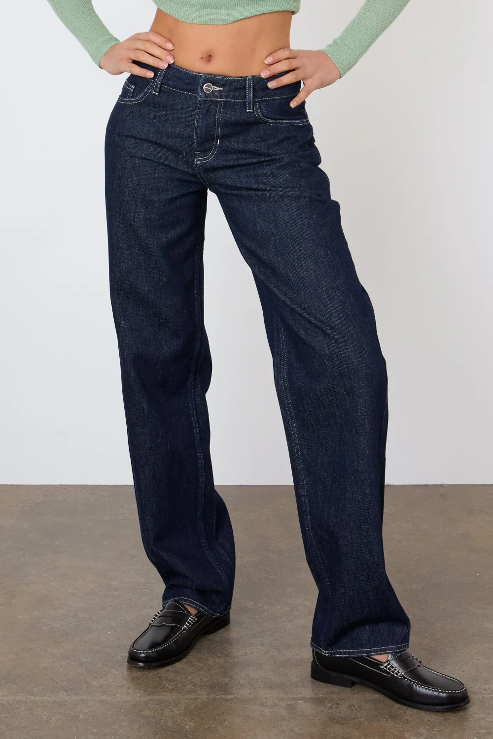 Peachy منتصف منخفضة الخصر اللون الأصلي مستقيم الساق الجينز الأحمر الجلود التسمية السراويل الطويلة غير رسمية برميل على شكل الساق تصميم التخسيس وارتفاع تعزيز تنوعا مستقيم الساق السراويل الأمريكية الرجعية ملابس العمل الجينز #4