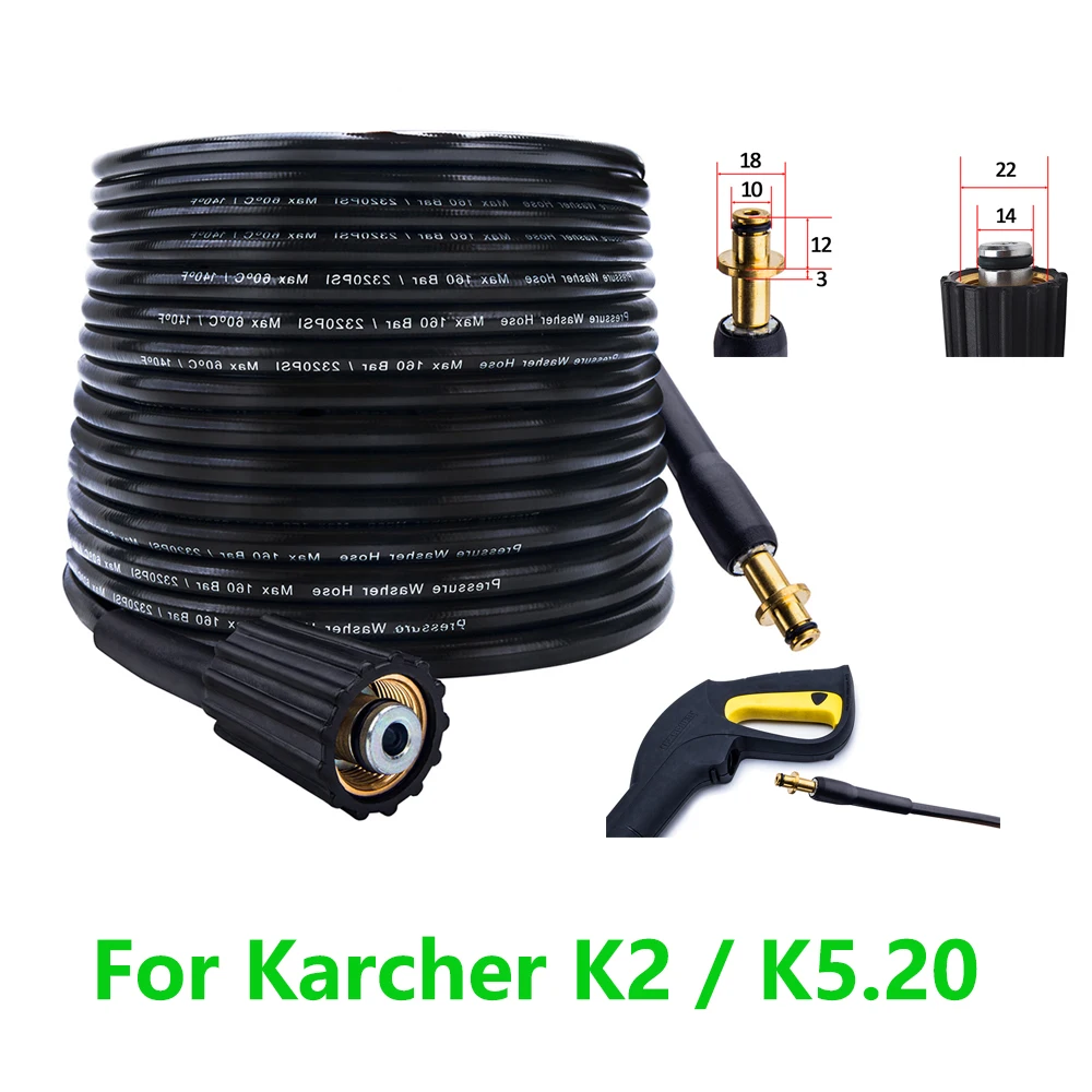 

6~10m High Pressure Washer Hose Pipe Cord Water Cleaning Hose Water Hose for some of Sink Karcher K2 K5.20 Pressure Washer