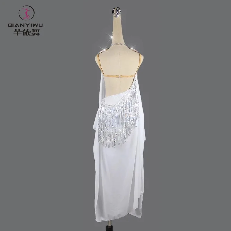 Dress For Dancing Sports Costume Women Latin Practice Dancewear Party Skirt Line Suit Competition Girl Stage Clothes Female Prom