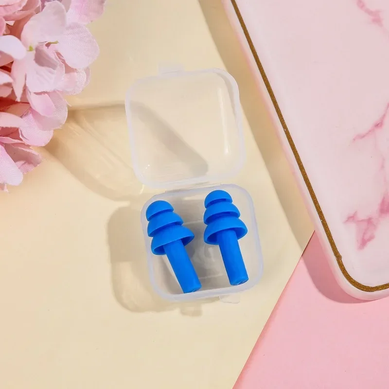 2PCS Ear Plugs Sound insulation Waterproof Silicone Ear Protection Earplugs Anti-noise Sleeping Plug For Travel Noise Reduction