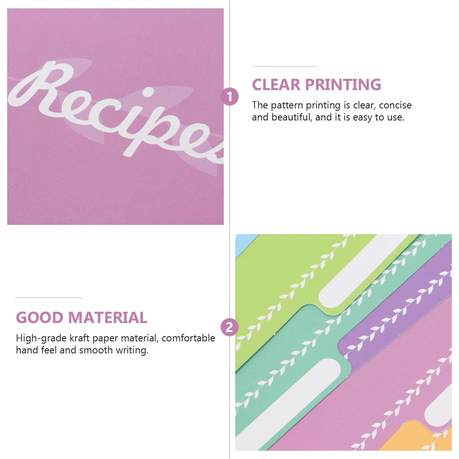 25pcs Household Recipe Cards Blank Multi-Use Kitchen Supplies Decorative Recipe Card Sheets Cooking Note Cards For Food Diy