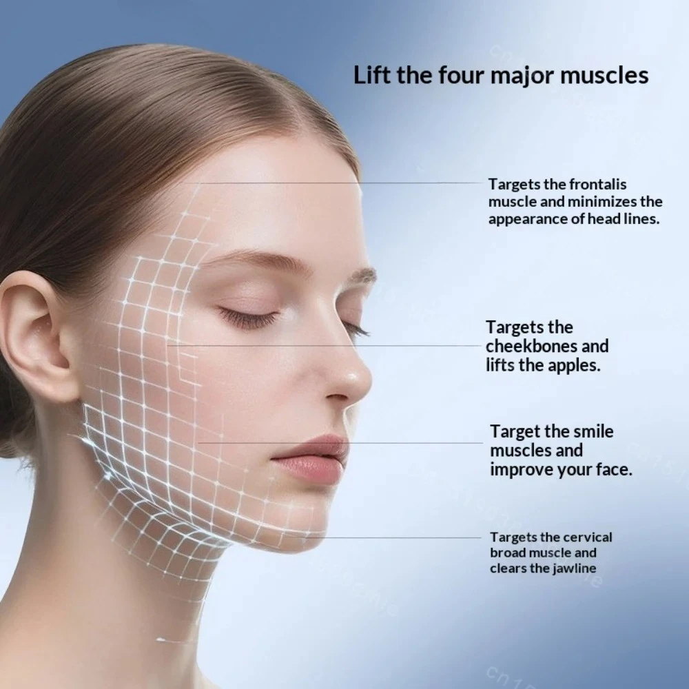 Masajeador facial de microcorriente Ems, dispositivo de belleza facial de elevación de alta frecuencia, terapia Led de 7 colores para levantamiento y reafirmar la piel