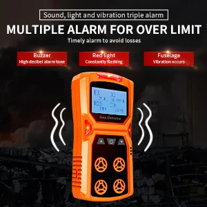 AIKESI ADKS-4 Penganalisis Gas Empat Dalam Satu Detektor Multi Gas Genggam Portabel Kustomisasi Deteksi Gas CO H2S O2 Mudah Terbakar