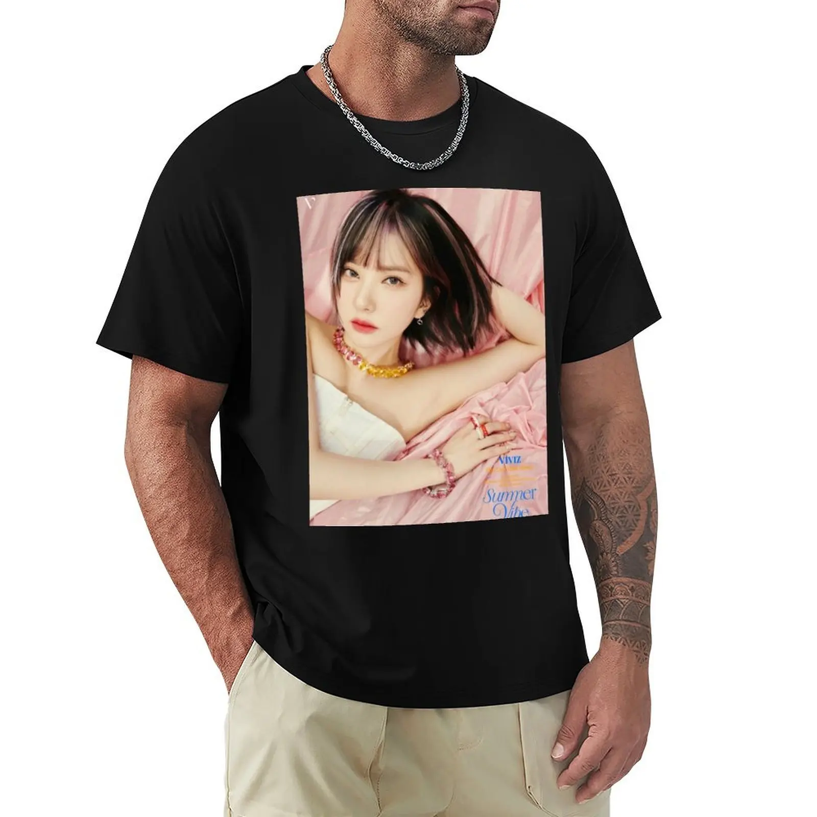 EUNHA (VIVIZ) - Футболка SUMMER VIBE, повседневная модная футболка с коротким рукавом