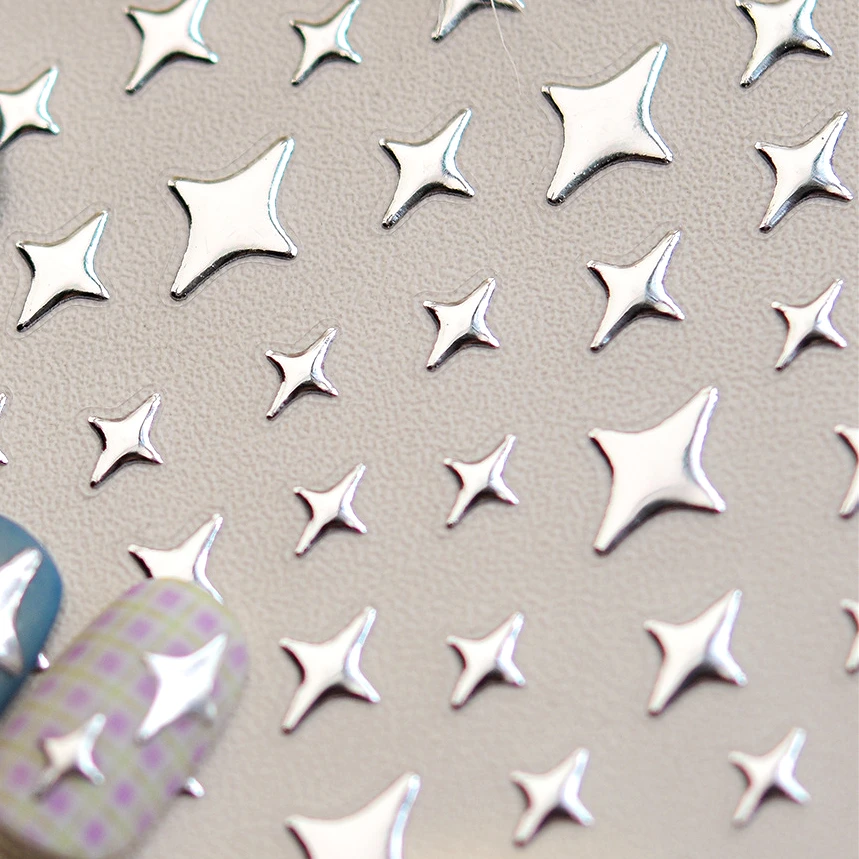 Sparkling Shiny Bright Star Starburst Asterism Starlight Self Adhesive Nail Art Stickers Rhinestone Starry Starry Manicure Decal