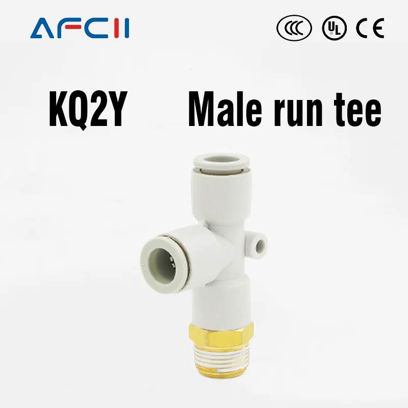 

10PCS SMC Type High Quality Fittings KQ2Y Male run tee