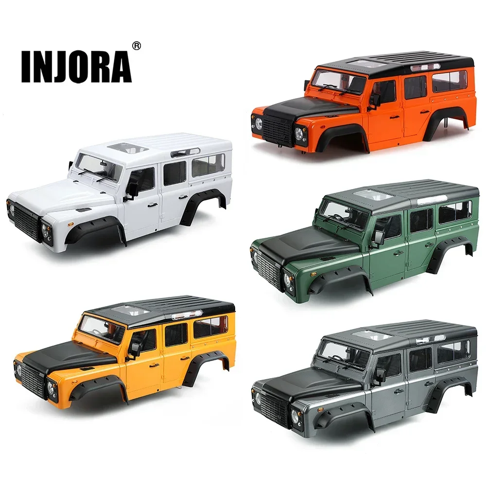 

INJORA Hard Plastic 313mm 12.3in Wheelbase D110 Defender Body Shell for 1/10 RC Crawler Car TRX4 Axial SCX10 90046