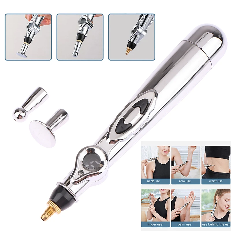 Electric Acupuncture Point Massage Pen Pain Relief Laser Therapy Electronic Meridian Energy Pen Body Head Back Neck Leg Massager