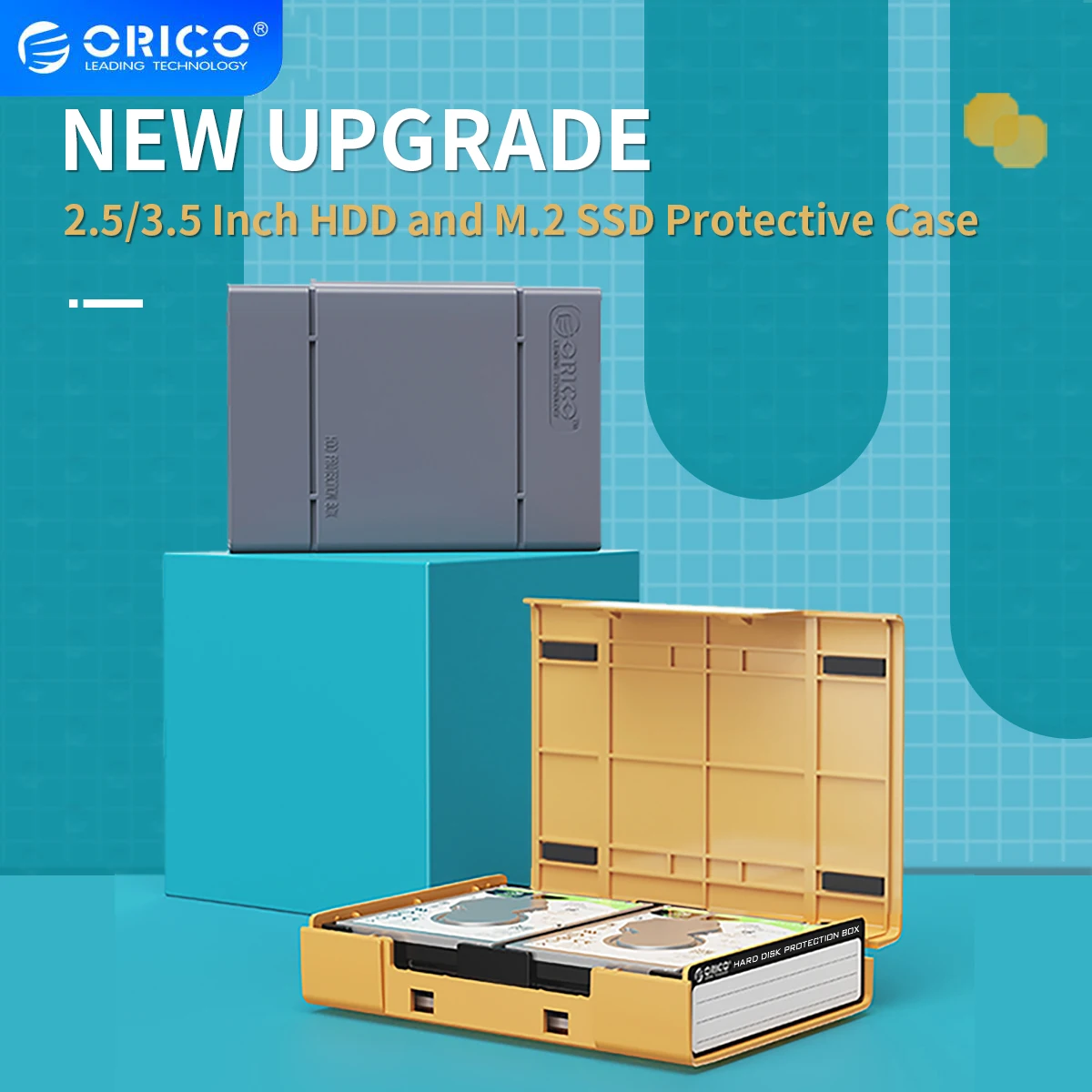 

ORICO HDD ProtectIon Box 2,5 3,5-дюймовый внешний ящик для хранения HDD SSD с этикеткой, влагостойкий чехол для жесткого диска, сумка для хранения