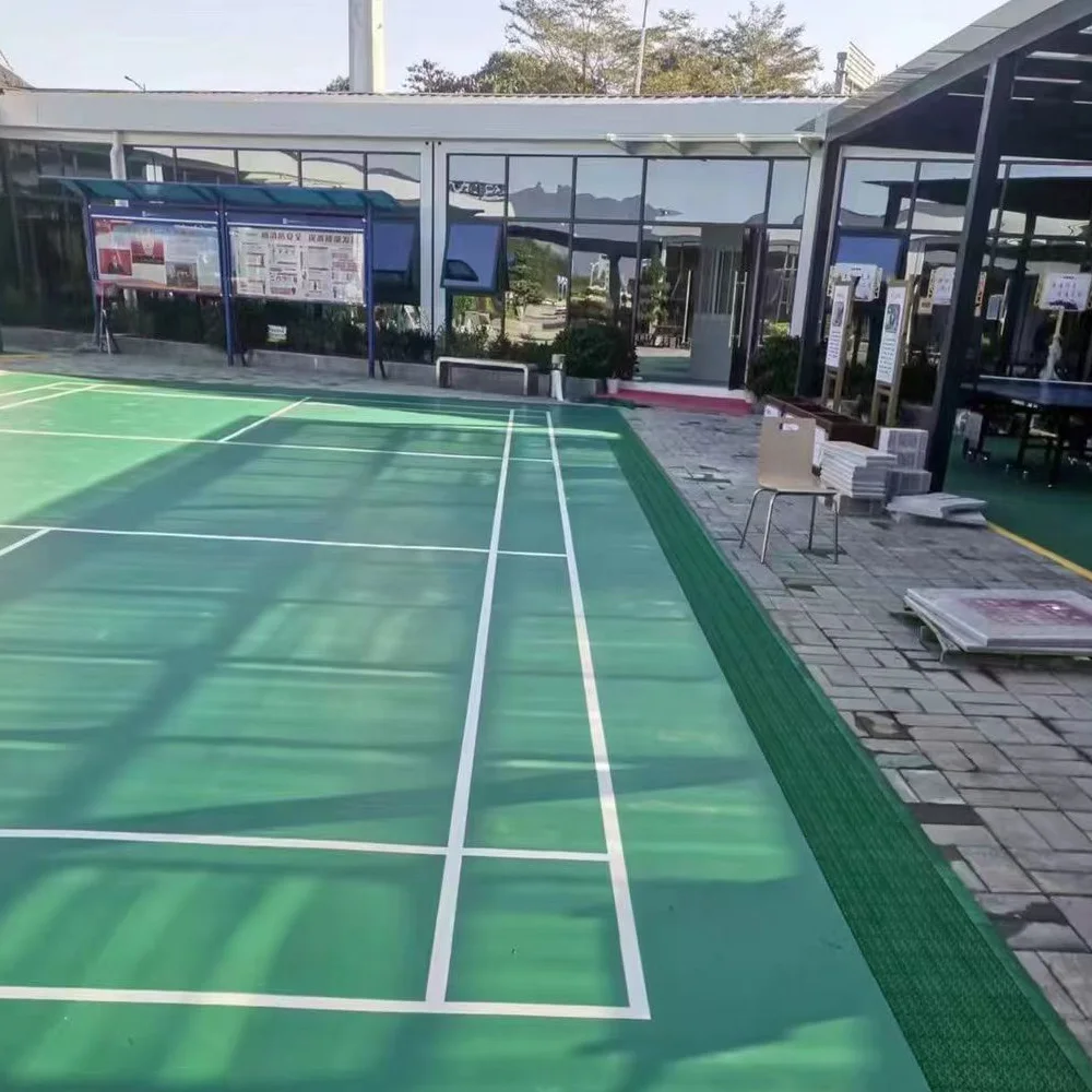 Beable Outdoor 5.0mm Thickness PVC Sports Flooring For Personalized Badminton Court Have Court Lines