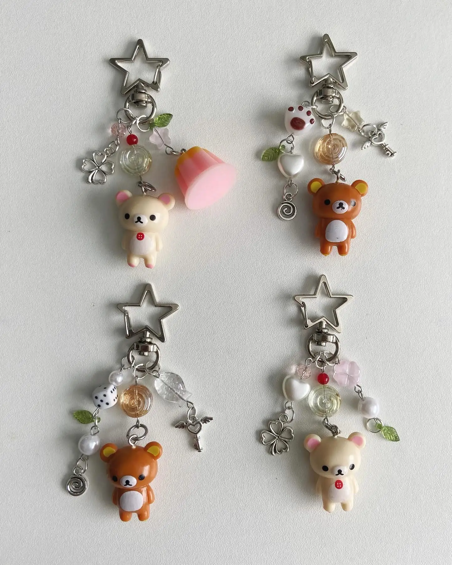 Handmade bead Rilakkuma&Korilakkuma~Keychain