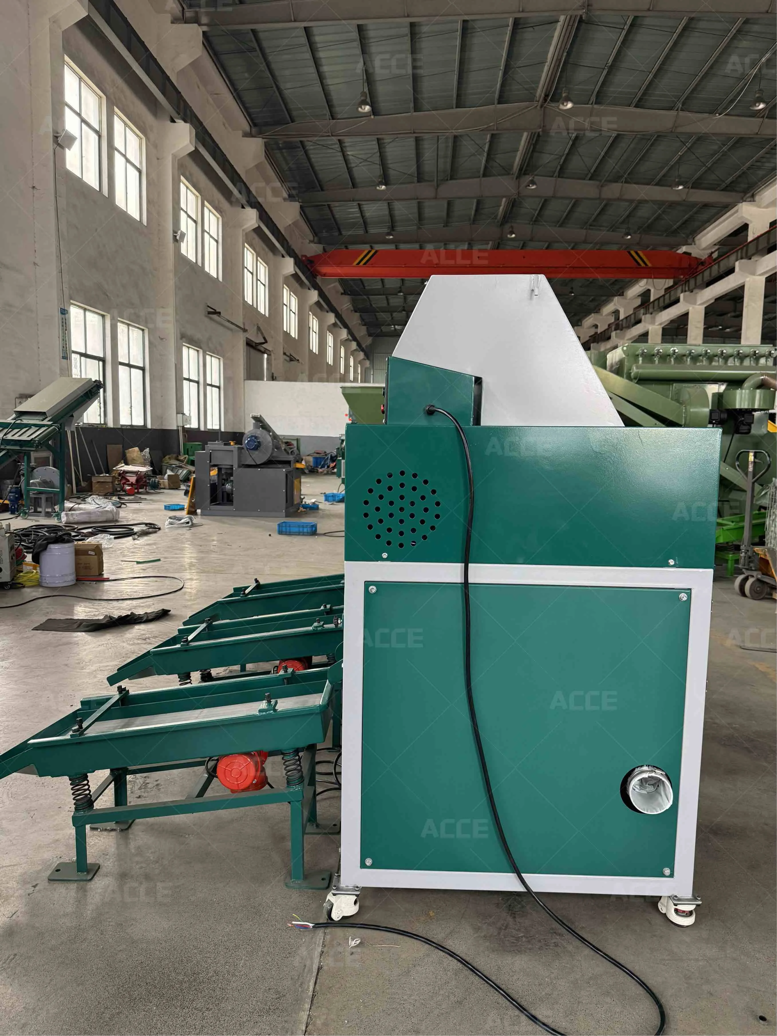 Mini trituradora de chatarra de máquina granulador de cables para separación de plástico de aluminio y cobre