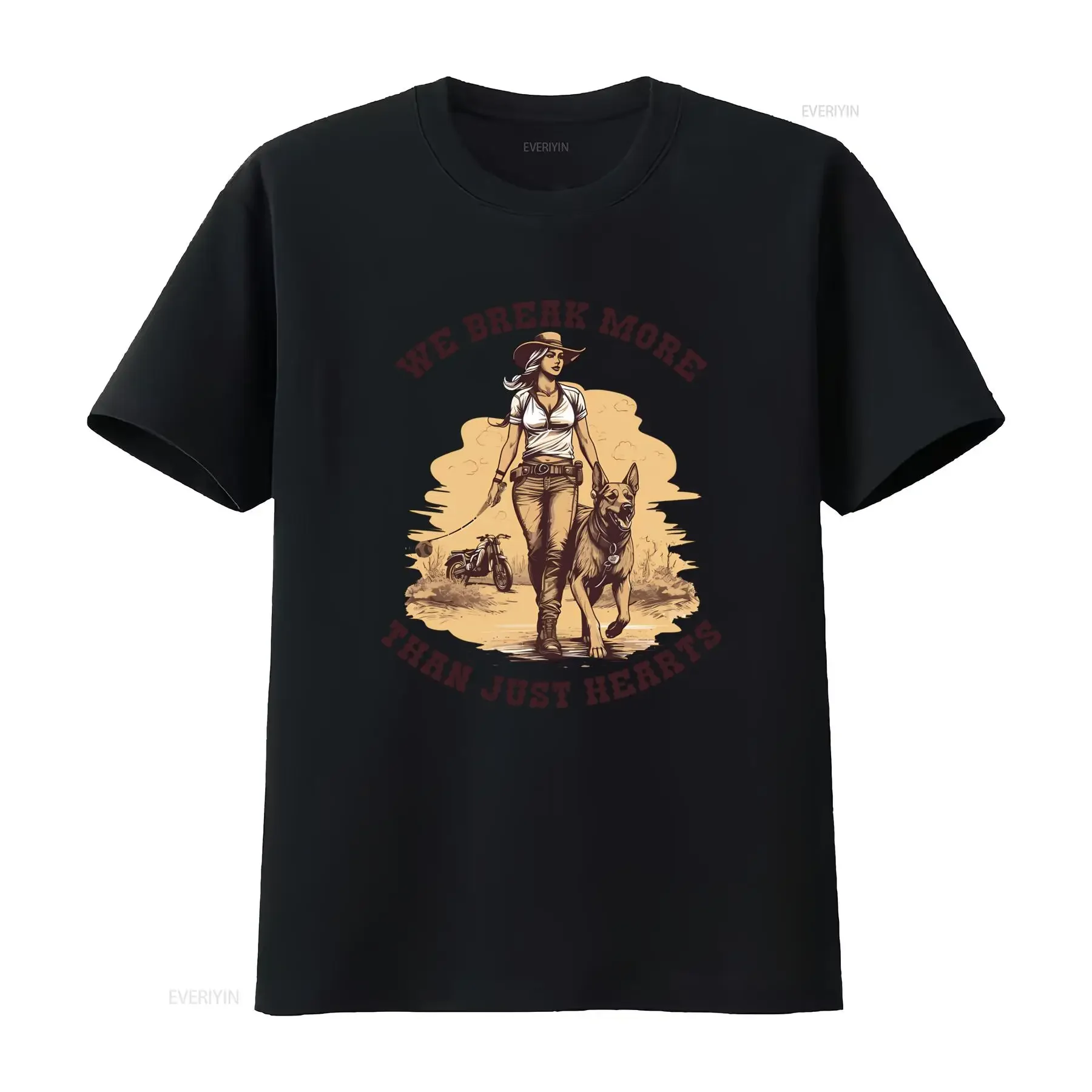 Cowgirl Rodeo Dog T Shirt Working Dutch Shepherd Malinois Bitework Heartbreaker We Break More Than Just Hearts Design vintage