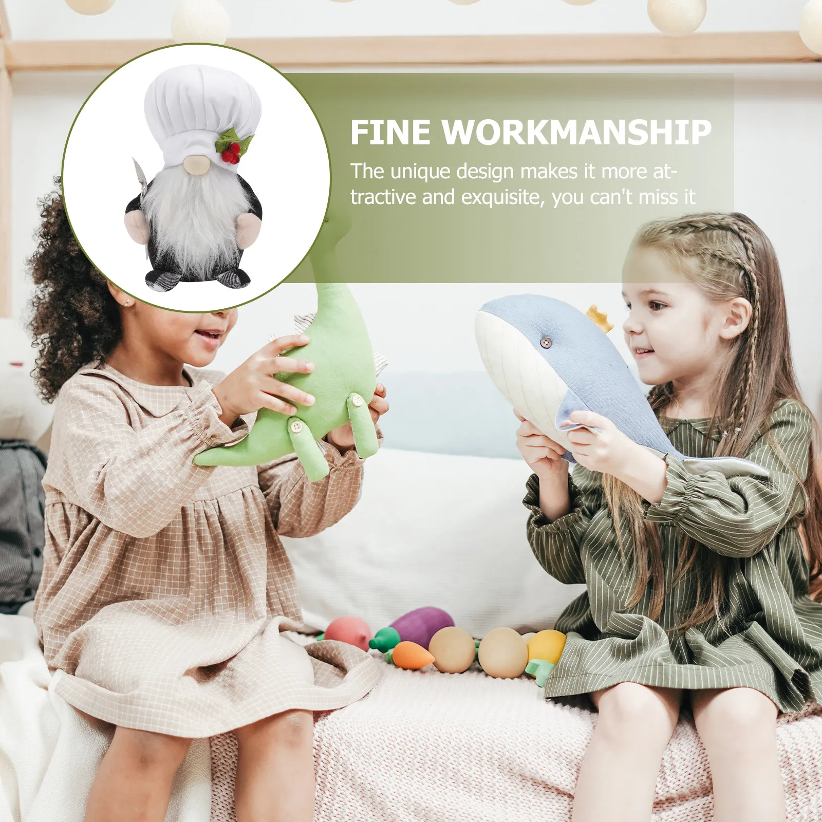 

1 шт. безликий гном-украшение, ручной работы, милая тканевая декорация для дома, офиса, кофейни, настольное украшение