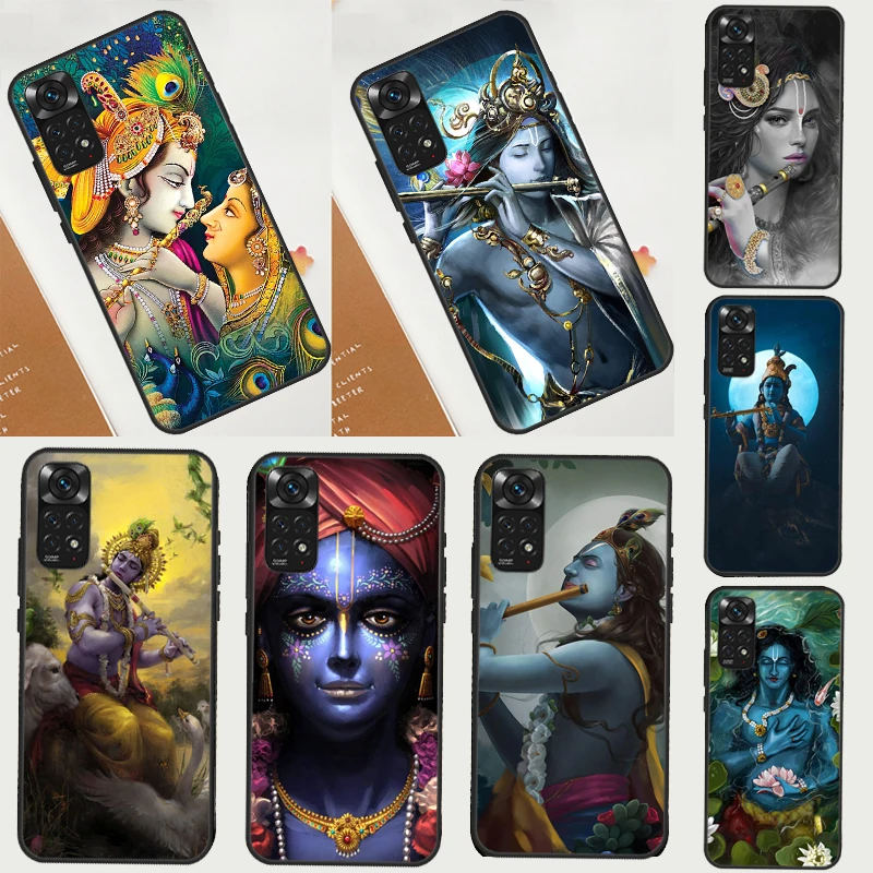 Indian God Lord Krishna Phone Case For Xiaomi Redmi Note 12 8 9 10 11 Pro 8T 9S 10S 11S 12S 10A 9C 10C 12C Cover