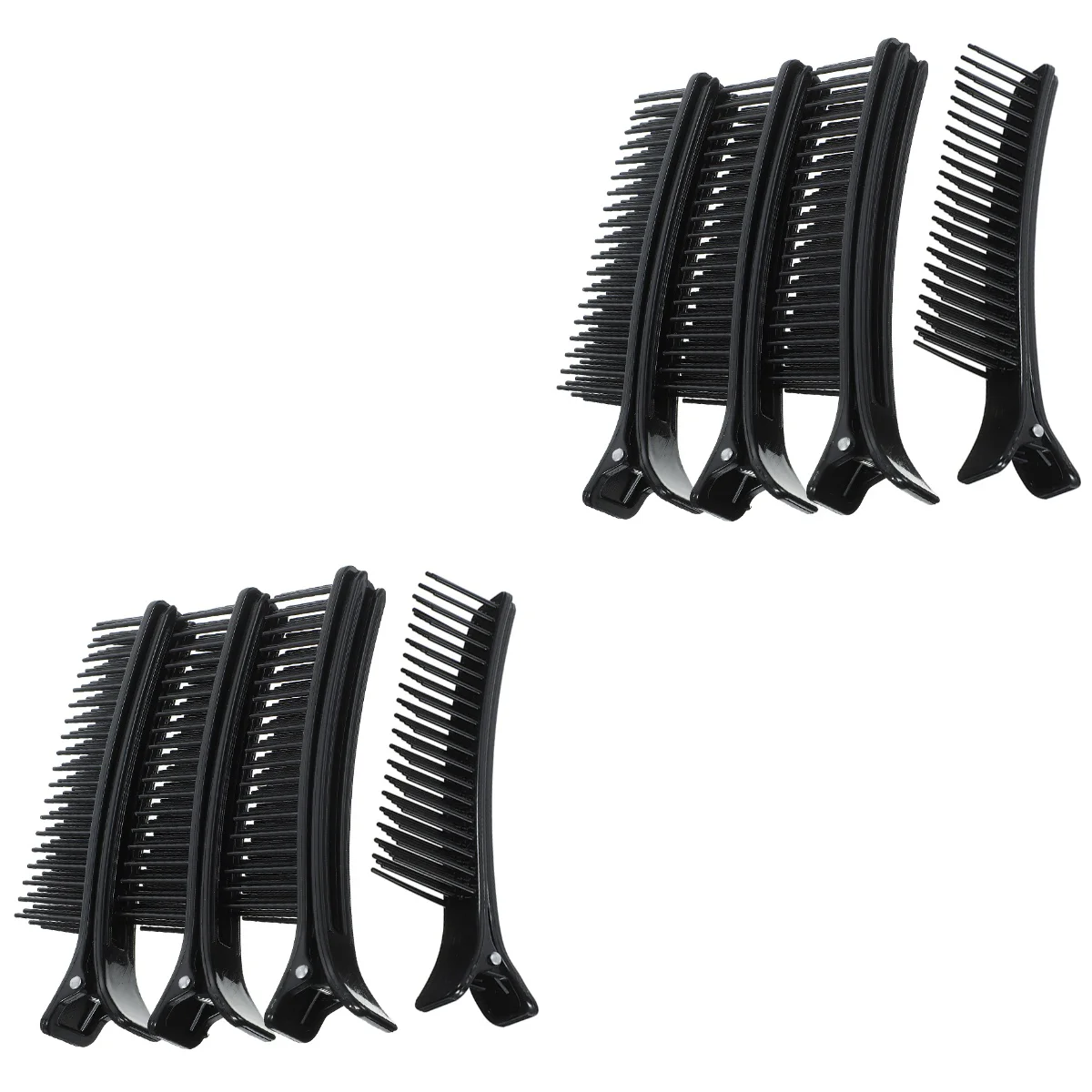 

Set of 2 Hair Styling Clip Salon Clips Sectioning Comb for Haircuts Plastic Stylist