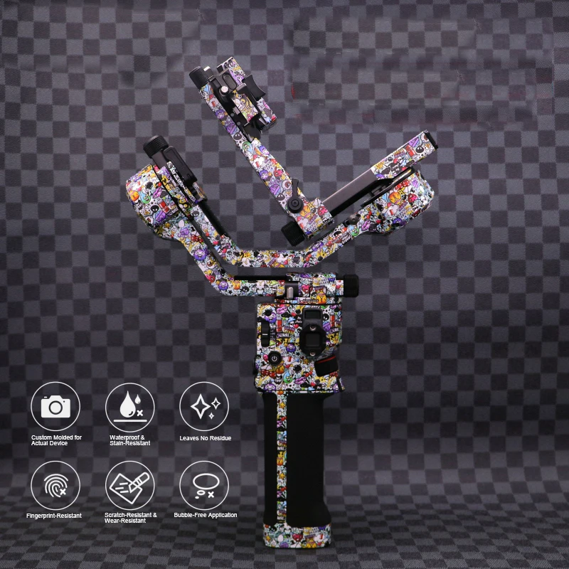 

Decorative Sticker Kit for DJI RS5,Waterproof Skin Sticker Decal DIY Accessory for RS5 Gimbal Cell Phone Stabilizer Protect Film