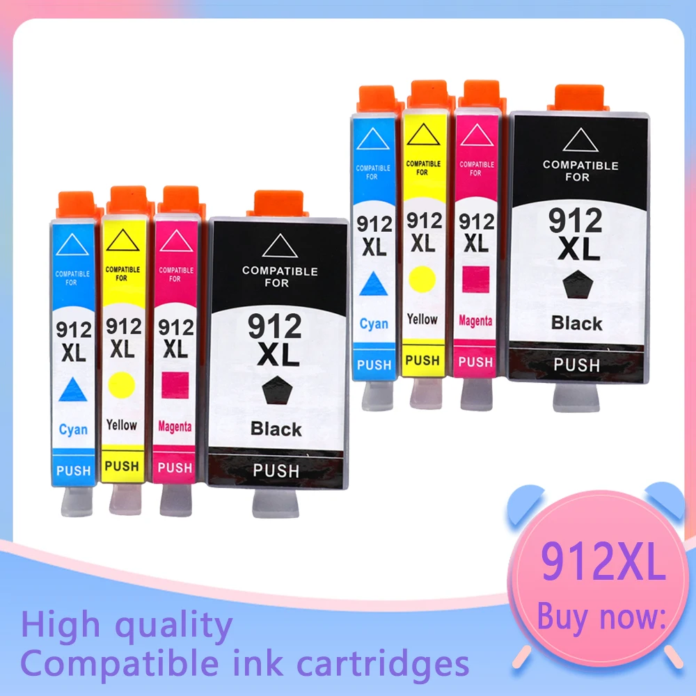 For hp 912xl 912 cartridge for hp OfficeJet 8010 8012 8013 8014 8015 8017 8018 8020 8022 8023 8024 8025 8026 8028 8035