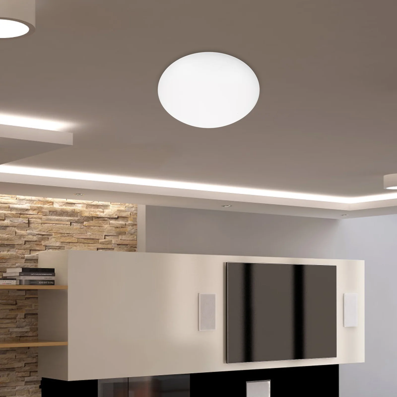 

Emergency Light Shade Recessed Ceiling Light Fixture Protective Cover Versatile Replacement Lamp Shade Office Home Use