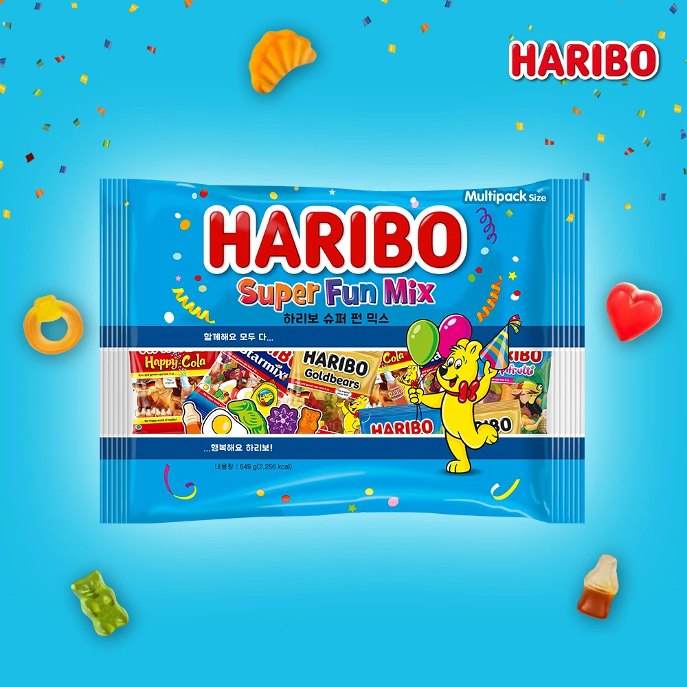 Haeribo Super Fun Mix Best Selling 4 Mix Jelly 649G (pillow bag)