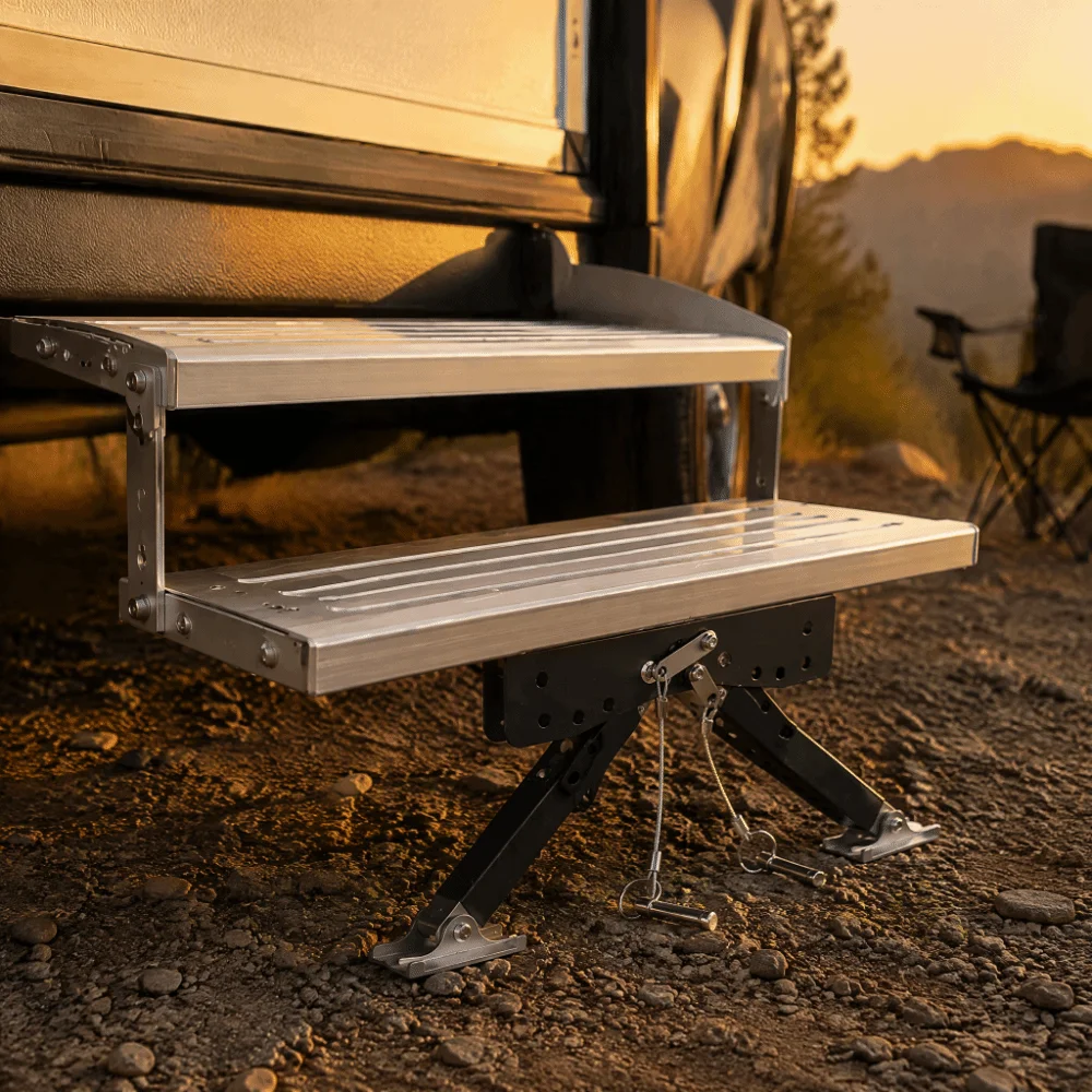 Easy Installation Stee RV Step Stabilizer Foldable Multifunctional RV Stabilizer Heavy Duty Stabilizer Travel Trailers