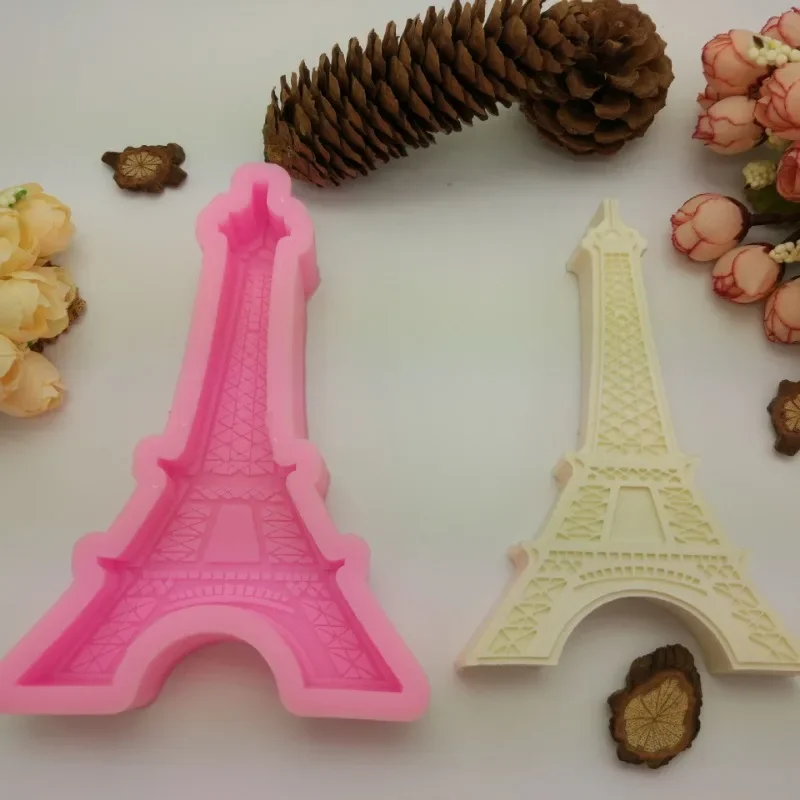 Diy Eiffel Tower Modeling Silicone Candle Mold Handmade Crafts Gypsum Clay Resin Making Tools Desktop Decoration Home Gifts