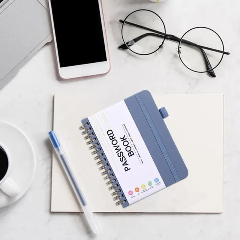 حارس كلمات مرور جيب كتب عناوين مدمجة غلاف مقوى ، دفتر كلمات مرور A6 ، سهل الحمل ، منظم آمن لموقع ويب مهم