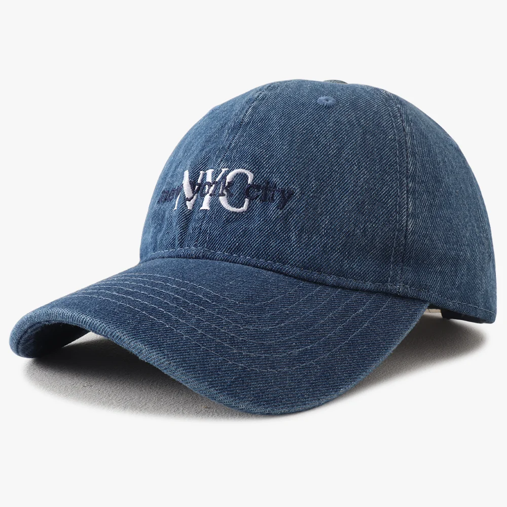 للجنسين NYC إلكتروني التطريز الدنيم قبعة بيسبول قابل للتعديل في الهواء الطلق واقية من الشمس الترفيه Snapback القبعات للنساء الرجال Casquette #2