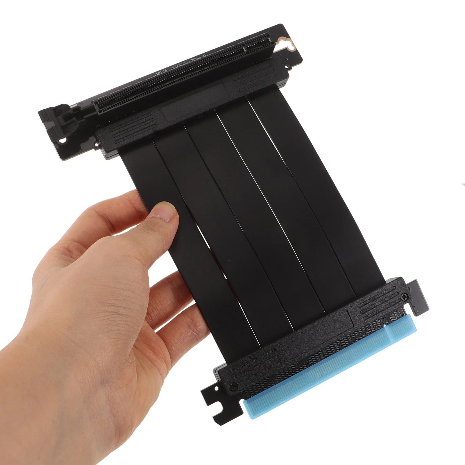 

Shielded Pcie 3.0 10cm Ribbon Extension Cable Vertical GPU Riser Emi Protected Full Speed Graphics Card Extender for Atx