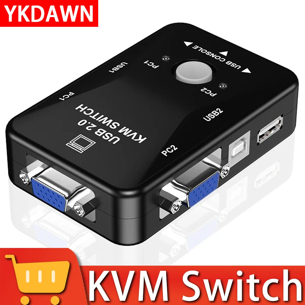 Kvm-usb 2.0, 1920x1440, vga, svga, 2 portas, servidor, duas portas, pode ser usado