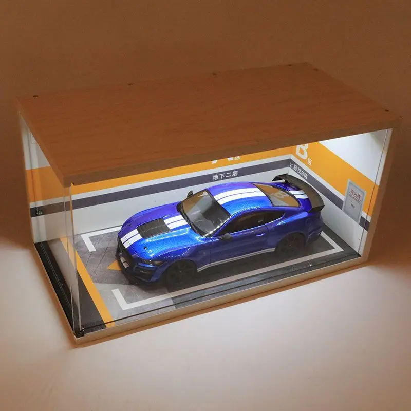 

Parking Space Model, Solid Wood Parking Lot, Garage Scene Display, Storage Cabinet, Car Display, 1: 18