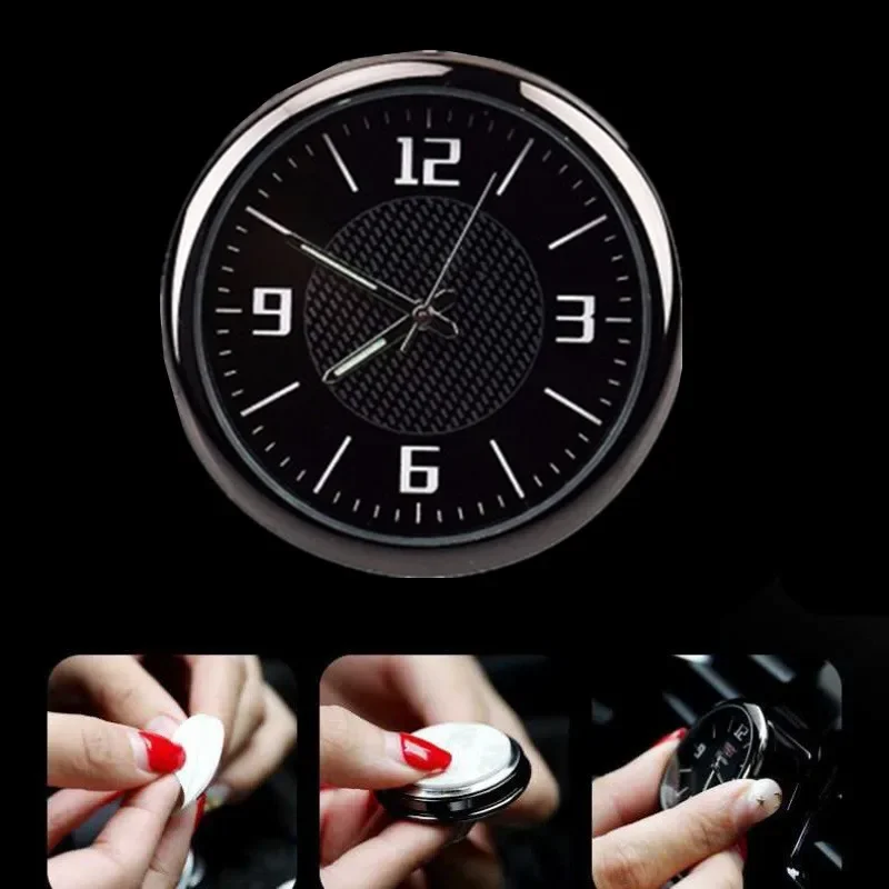 Universal Car Dash Clock Luminous Quartz Watch Ornament Auto Air Vent Clip Clock Interior Quartz Analog Smart Watch Decor