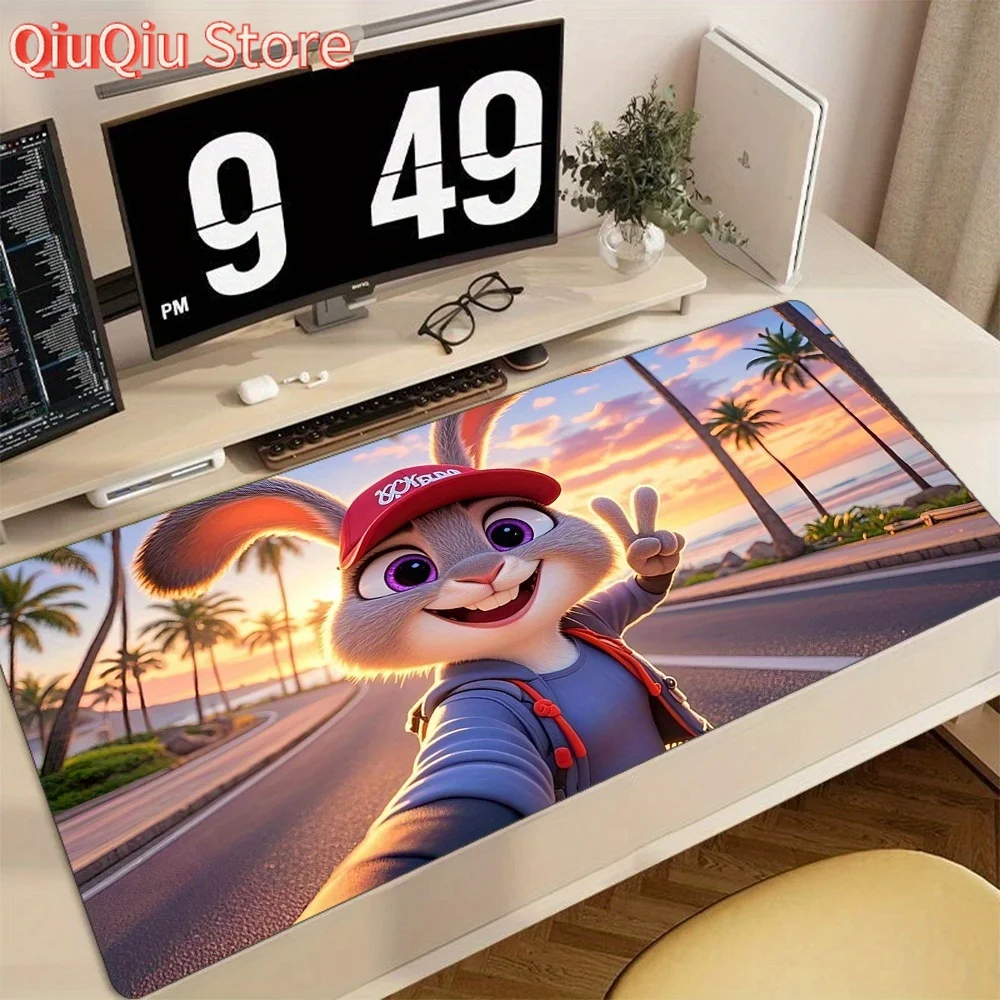 

1pc Zootopia Mousepad with Judy Hopps Design - 2mm Thick Durable Gaming & Office Desk Mat, Vibrant Character Art for PC Keyboard