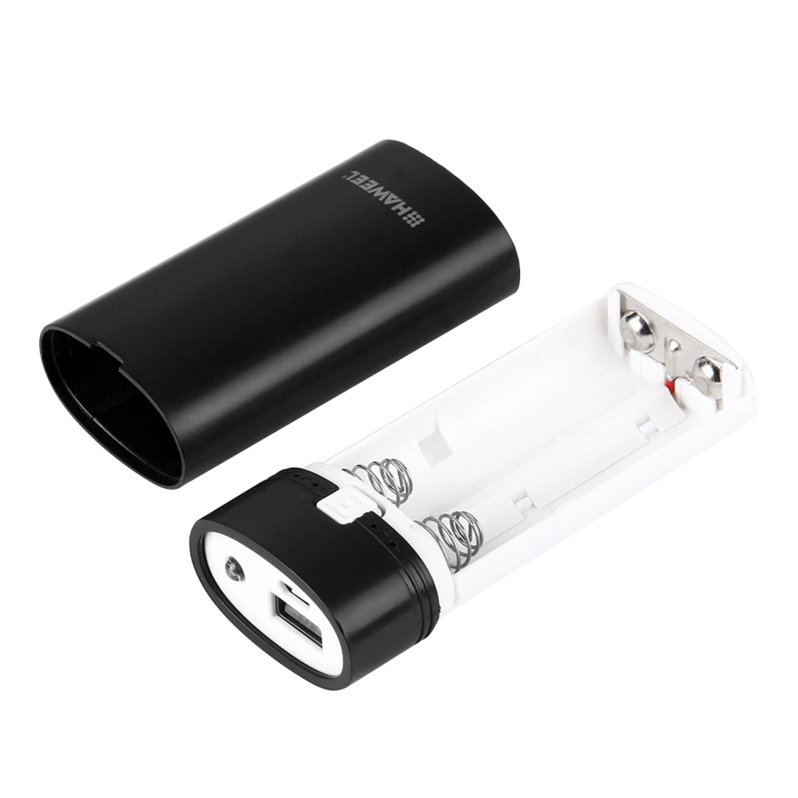 HAWEEL DIY 2x 18650 Battery (Not Included) 5600mAh Power Bank Shell Box with USB Output & Indicator Smart Power Bank Case