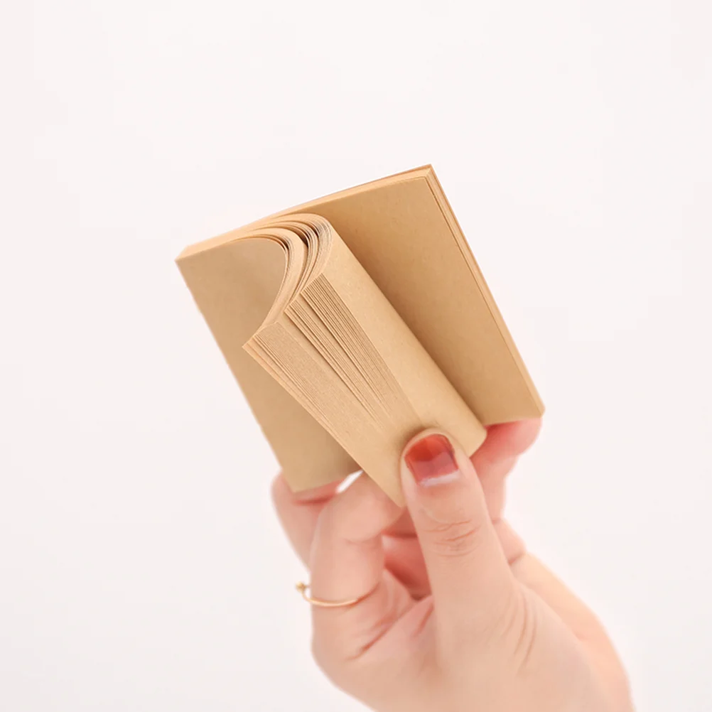 

7Pcs Eco-Friendly Kraft Paper Premium Cowhide Material Horizontal Line Office Message Note for School Office