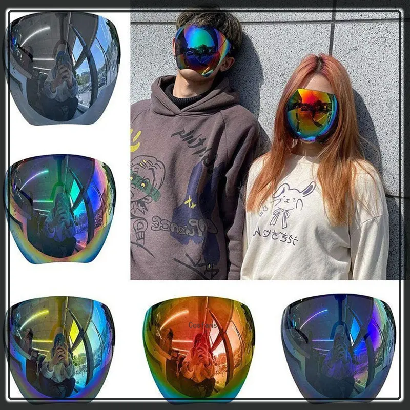 

Social Fear Mask Anti-Ultraviolet Masks Fashion All-match Punk Gothic Cyber Bar Cool Decoration Couple Travel Accessories Gifts